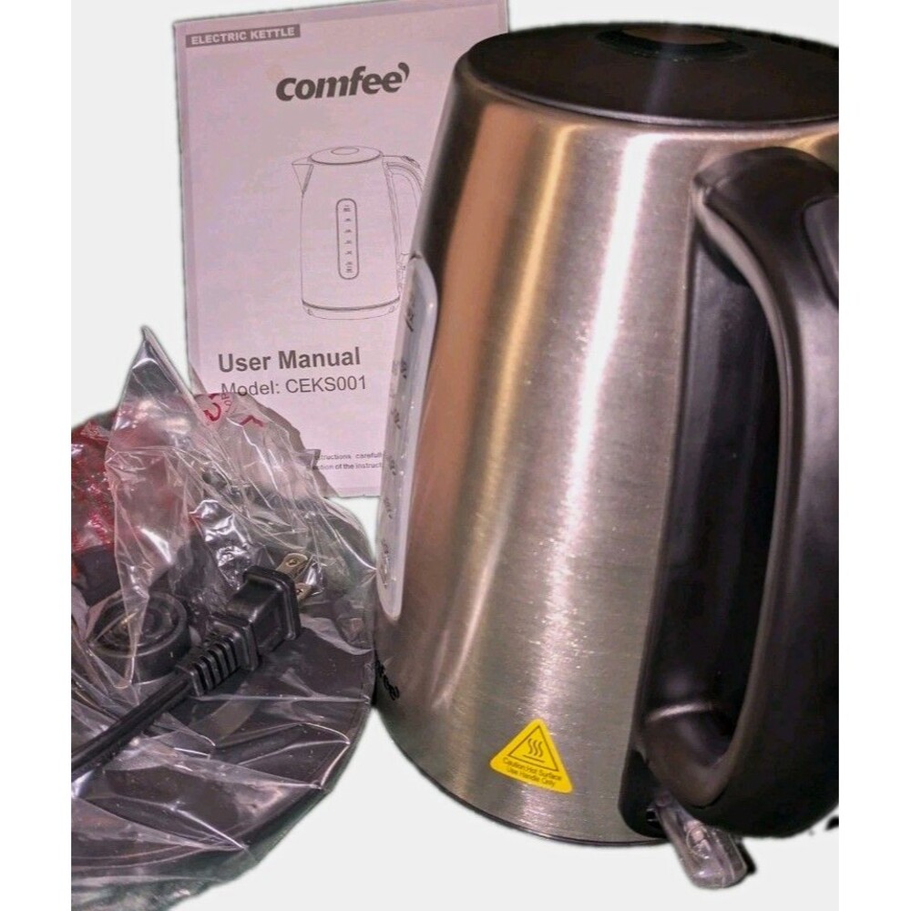 Comfee CEKS001 1.7L Stainless Steel Electric Kettle 1500W Auto Shut-Off